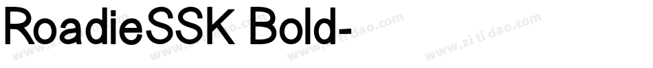 RoadieSSK Bold字体转换
